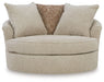 Steelwater Retreat - Oversized Swivel Accent Chair - Latte - Simple Home Plus