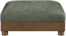 Turin - Chenille Fabric Upholstered Modular Ottoman - Walnut Base - Simple Home Plus