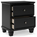 Lanolee - Black - Two Drawer Nightstand - Simple Home Plus