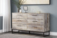 Neilsville - Whitewash - Six Drawer Dresser - Vinyl-Wrapped - Simple Home Plus