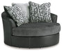 Brixley Pier - Graphite - Oversized Swivel Accent Chair - Simple Home Plus