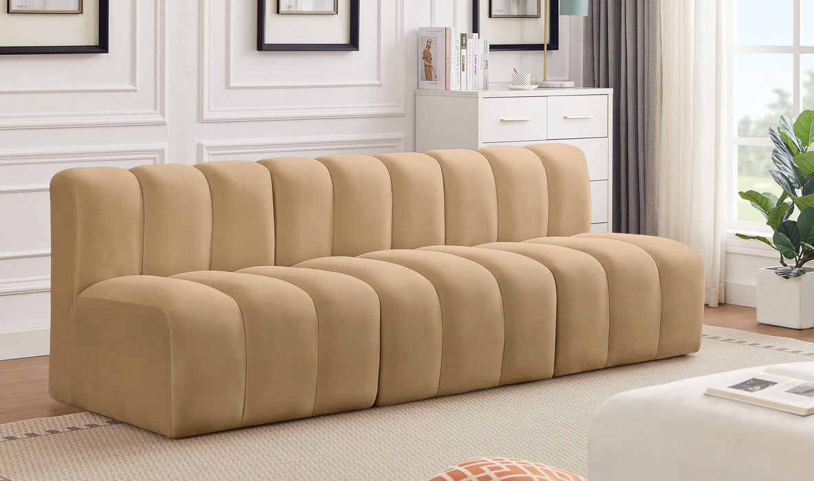 Arc - Velvet 3 Seats Modular Sofa - Simple Home Plus