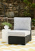 Beachcroft - Armless Chair With Cushion - Black / Light Gray - Simple Home Plus