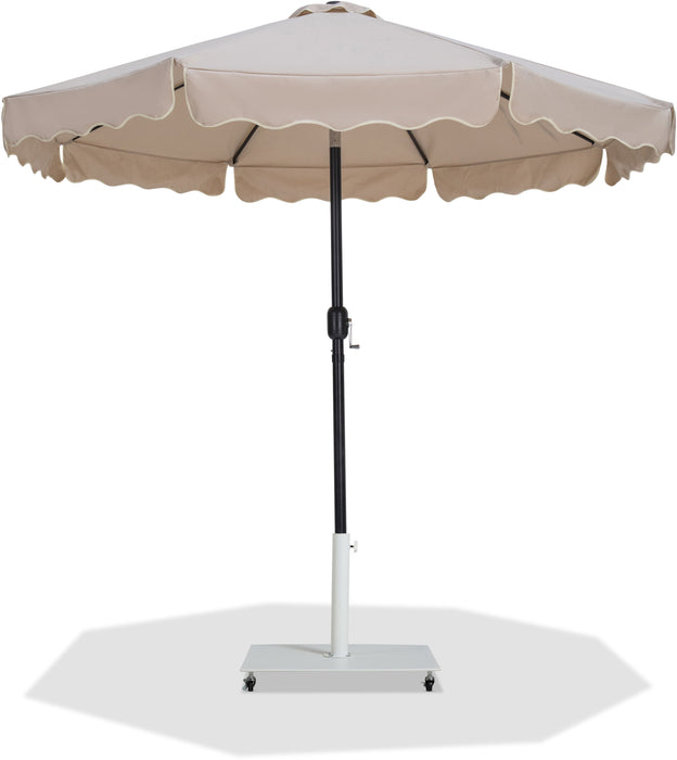 Amalfi - Aluminum Patio Umbrella - White Base / Black Pole - Simple Home Plus
