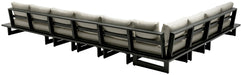 Maldives - 7 Piece Water Resistant Outdoor Patio Modular Sectional With Gray Base - Simple Home Plus