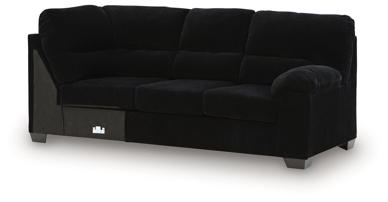 SimpleJoy - RAF Sofa With Corner Wedge - Onyx - Simple Home Plus