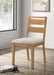 Duncan - Ladder Back Dining Side Chair (Set of 2) - Washed Oak - Simple Home Plus