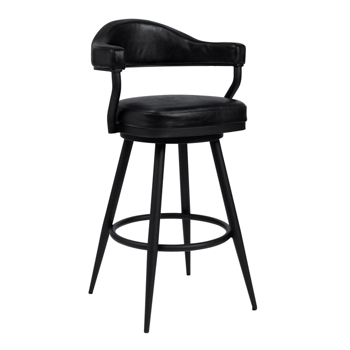 Justin - Swivel Vintage Bar Stool With Metal Legs - Simple Home Plus