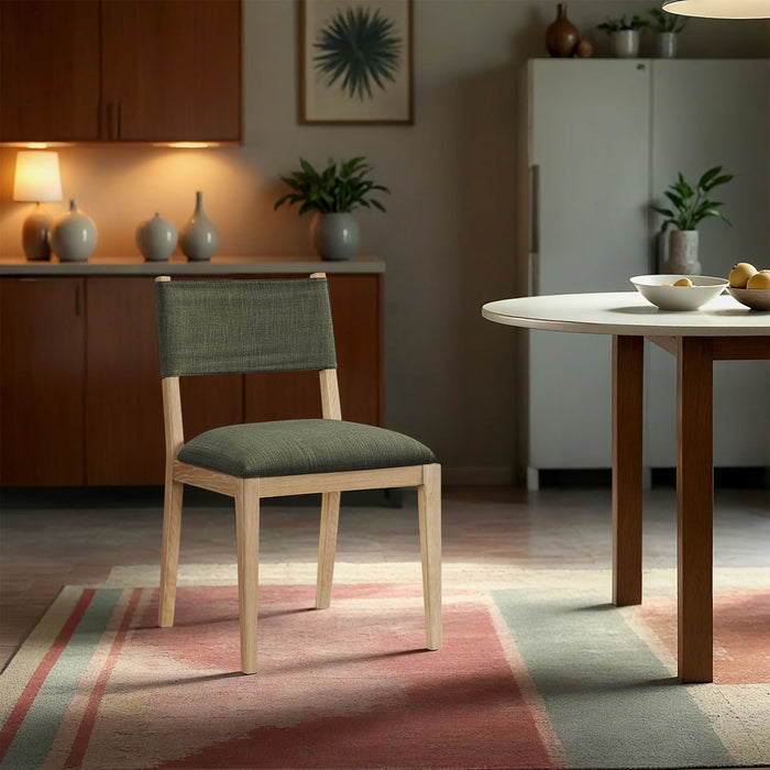 Avon - Linen Textured Performance Fabric Upholstered Dining Side Chair (Set of 2) - Simple Home Plus
