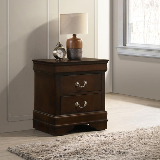 Louis Philippe - Two-drawer Nightstand - Simple Home Plus