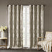 Bentley - 84" Ogee Knitted Total Blackout Panel - Taupe - Simple Home Plus