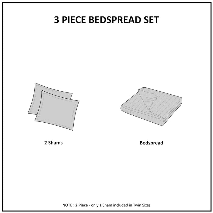 Quebec - King Reversible Bedspread Set - Purple - Simple Home Plus