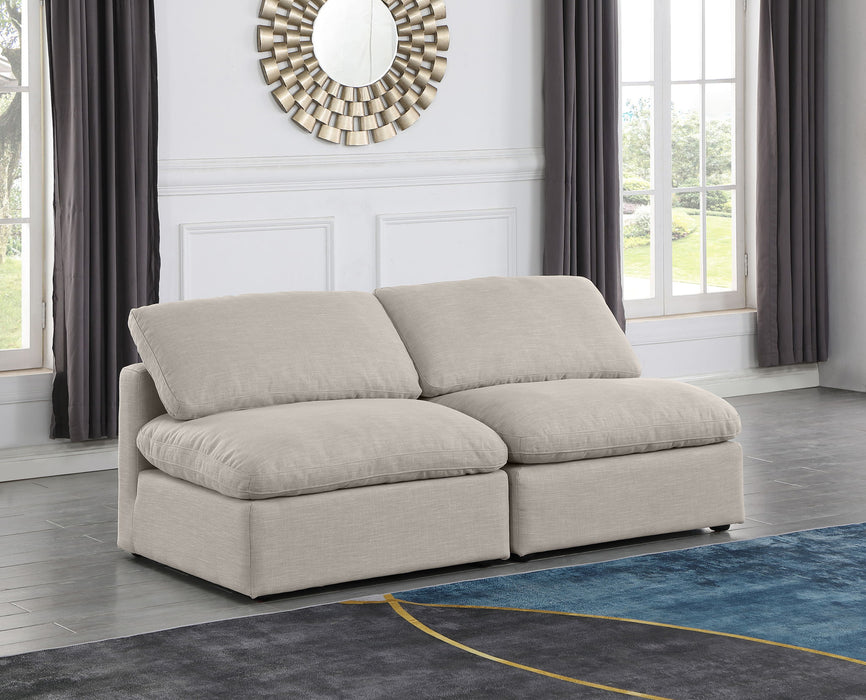 Indulge - Linen 2 Seat Modular Armless Sofa - Simple Home Plus