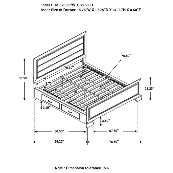 Kauffman - Wood Storage Panel Bed - Simple Home Plus