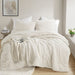 Avril - Full/Queen Fluffy Ribbed Plush Comforter Set - Ivory - Simple Home Plus