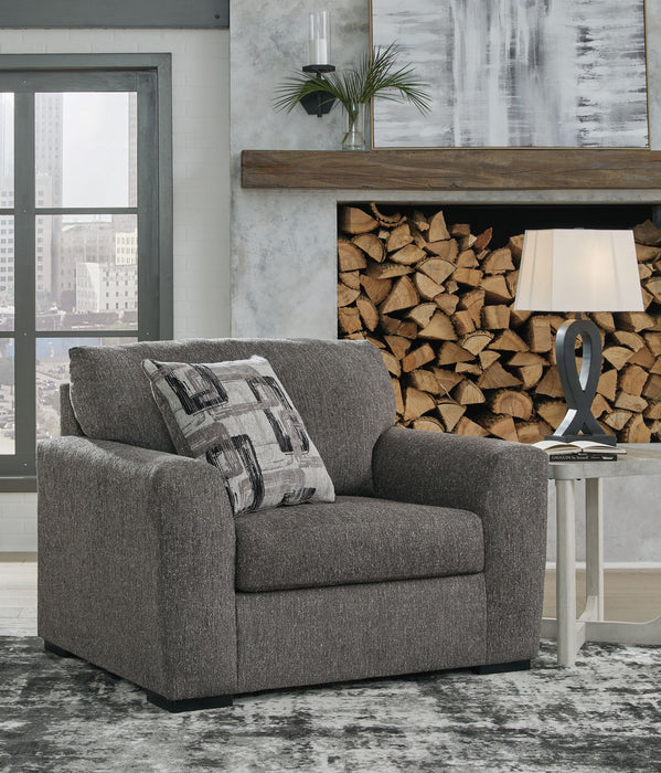 Gardiner - 2 Pc. - Chair And A Half, Ottoman - Pewter - Simple Home Plus