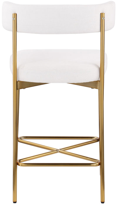Rivage - Durable Stool With Gold Frame (Set of 2) - Simple Home Plus