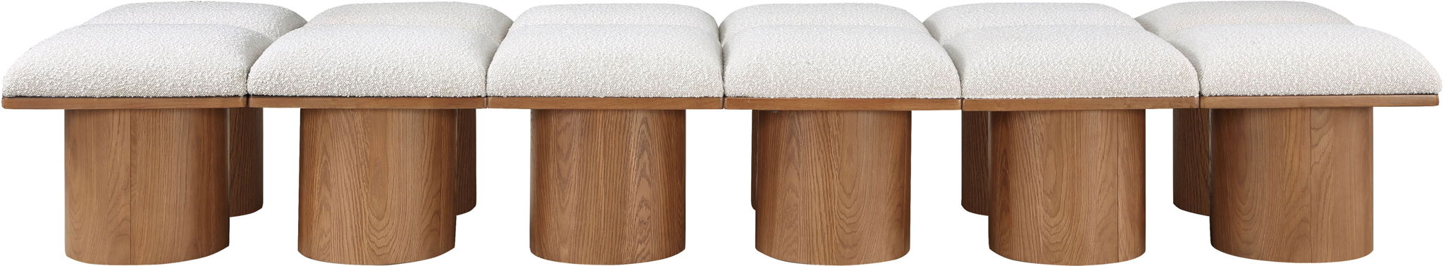 Pavilion - 12 Piece Modular Bench With Brown Base - Simple Home Plus