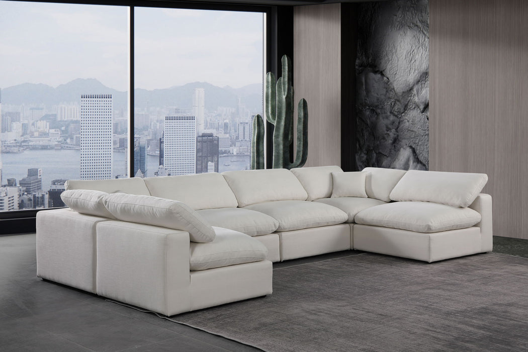 Comfy - 6 Piece Linen Modular Armless Sectional - Simple Home Plus