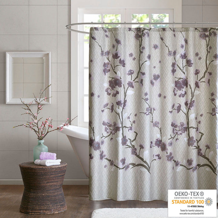 Holly - Shower Curtain - Purple - Simple Home Plus