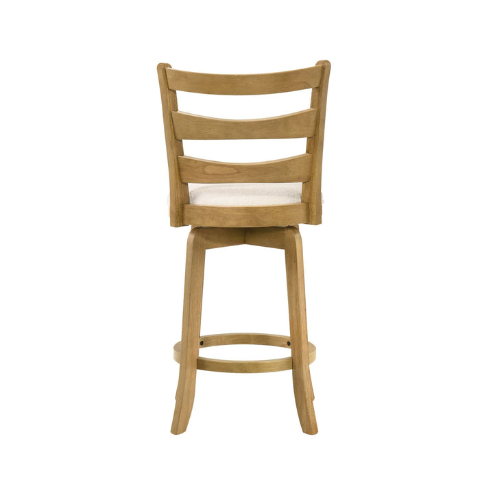 Melindra - Modern Farmhouse Swivel Wood Counter Height Kitchen Bar Stool - Simple Home Plus