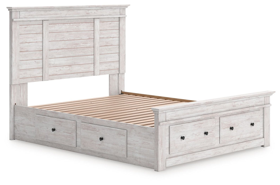 Makidern - Panel Storage Bed With 2 Under Bed Storage Units - Simple Home Plus