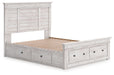 Makidern - Panel Storage Bed With 2 Under Bed Storage Units - Simple Home Plus