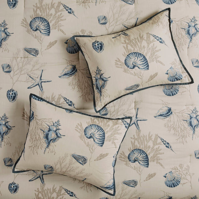 Bayside - California King Comforter (Set of 7) - Blue - Simple Home Plus