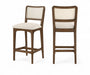 Atrium - Counter Stool With Brushed Brown Base (Set of 2) - Simple Home Plus