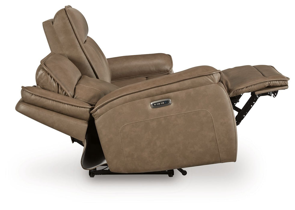 Glencroft - Power Reclining Sofa With Adjustable Headrest - Sahara - Simple Home Plus