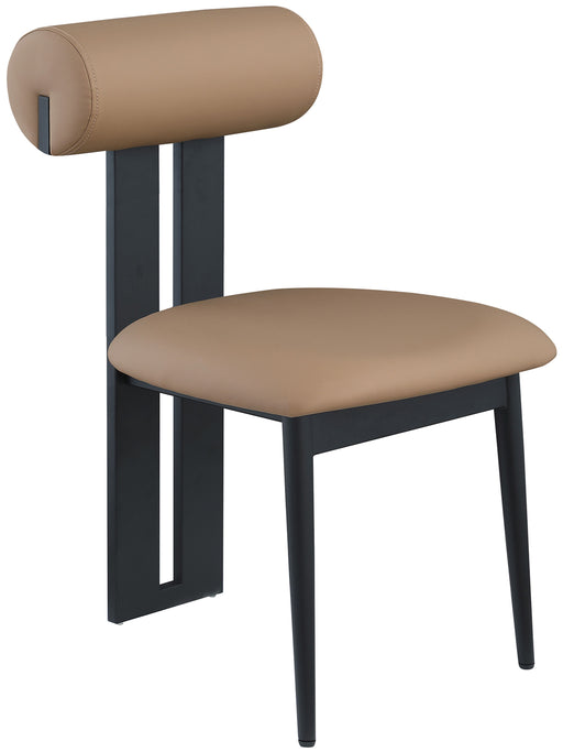 Dario - Faux Leather Dining Chair With Black Frame (Set of 2) - Simple Home Plus