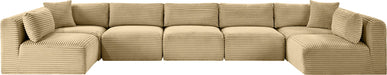 Shaggy - 7 Piece Modular U-Shaped Armless Sectional - Simple Home Plus