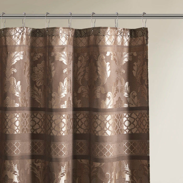 Bellagio - Shower Curtain - Brown - Simple Home Plus