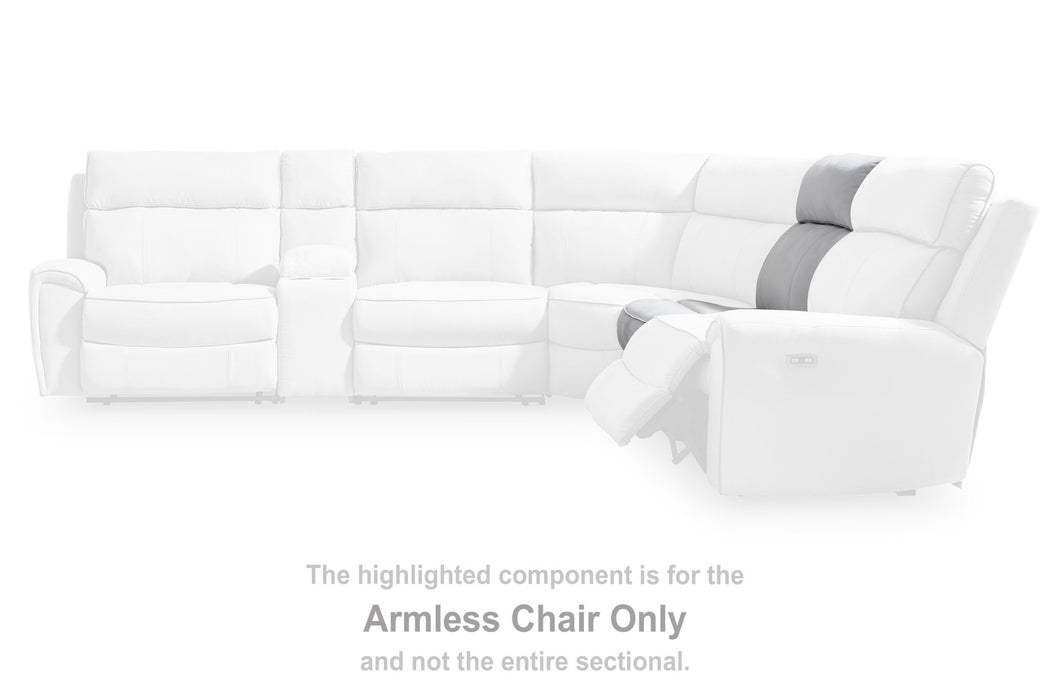 Social Pointe - Armless Chair - Pearl / Ash - Simple Home Plus