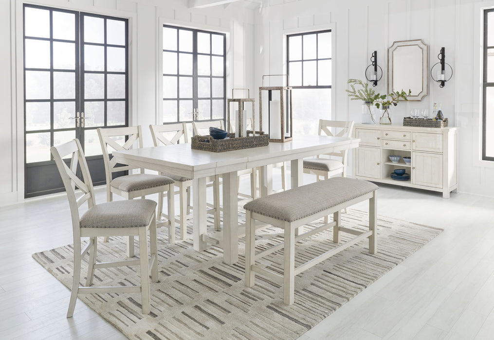 Robbinsdale - Rectangular Counter Height Dining Extension Table Set - Simple Home Plus