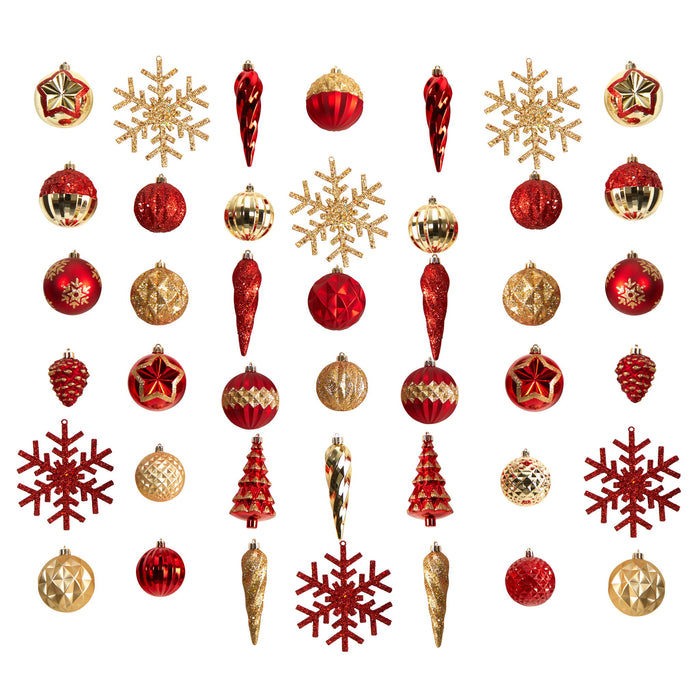 52 pcs Shatterproof Ornament Pack