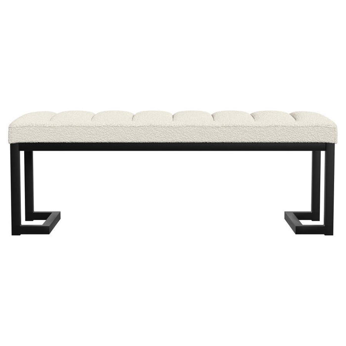 Mesa - Boucle Upholstered Tufted Accent Bench - Simple Home Plus