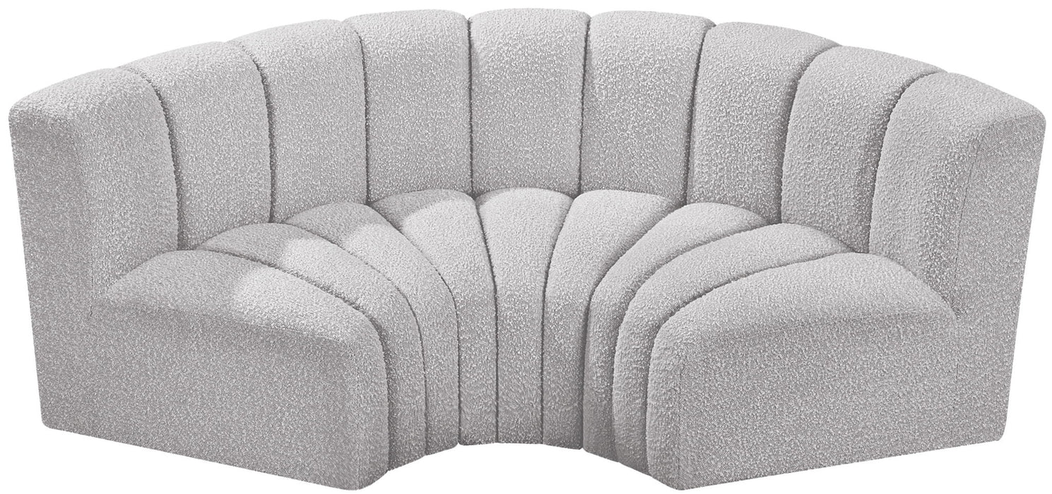 Arc - Boucle Fabric 3 Piece Modular U-Shaped Sofa - Simple Home Plus