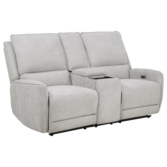 Sylmar - Chenille Upholstered Power Reclining Loveseat - Dove Gray - Simple Home Plus
