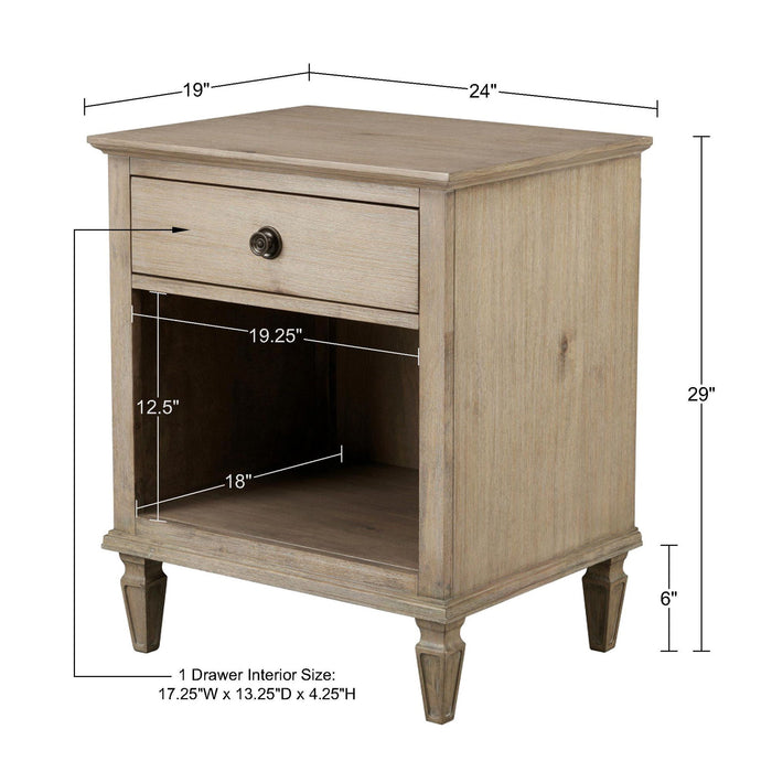 Victoria - Nightstand - Light Natural - Simple Home Plus