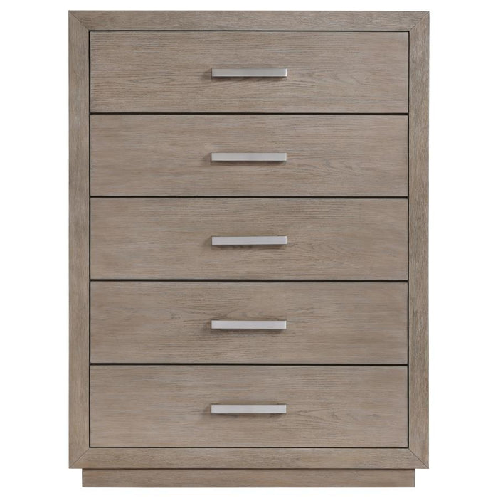 Kenora - 5-Drawer Bedroom Chest - Barley Brown - Simple Home Plus
