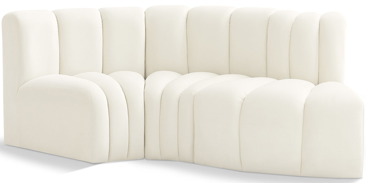 Arc - Velvet 3 Piece Modular L-Shaped Sofa - Simple Home Plus
