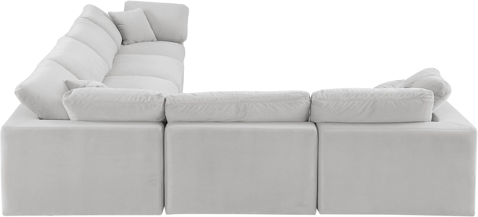 Comfy - 6 Piece Velvet Modular Corner Sectional - Simple Home Plus