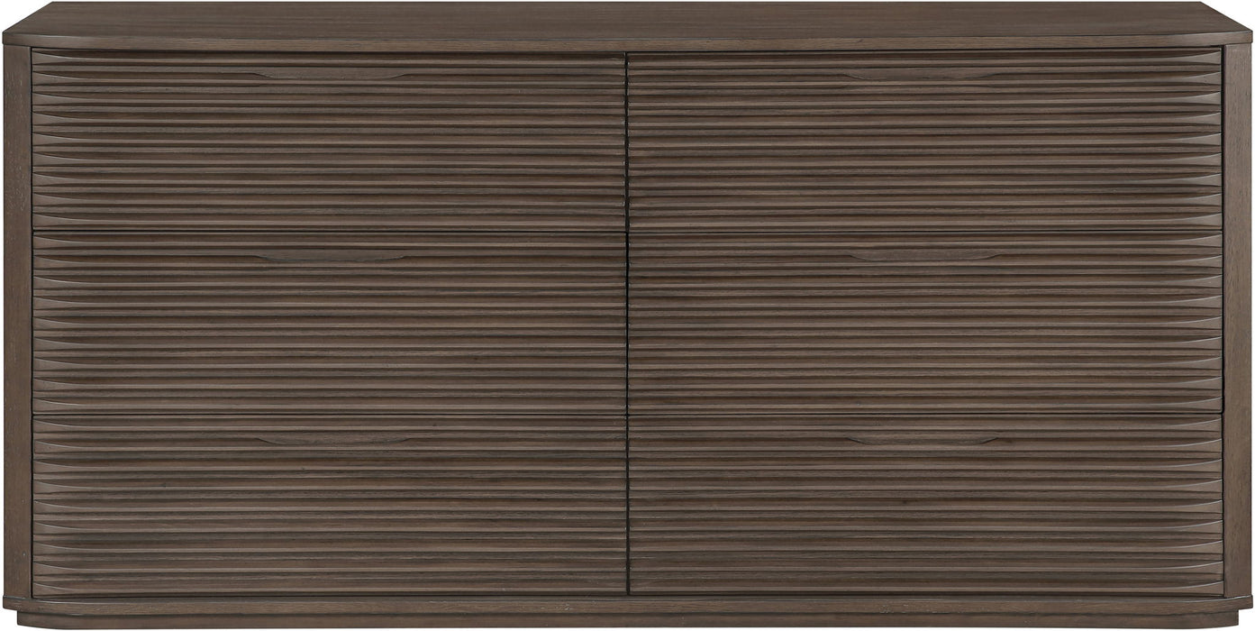 Morino - Oak Veneer And Solid Wood Dresser - Brown