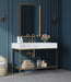 Marmo - Engineered Marble Bathroom Vanity With Gold Base - Simple Home Plus
