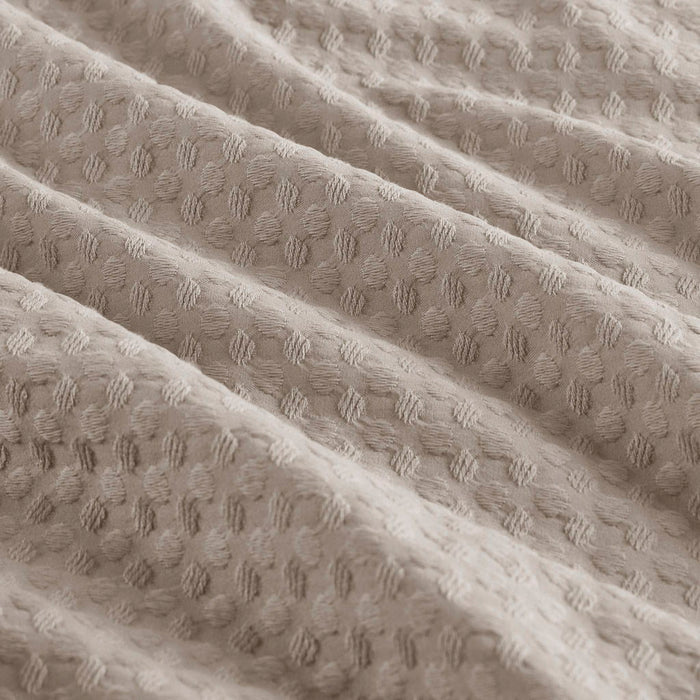 Mina - King/California King Waffle Weave Textured Comforter Set - Neutral - Simple Home Plus