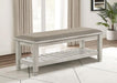 Franco - Fabric Upholstered Bench With Shelf - Simple Home Plus