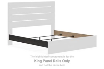 Hollivern - King Panel Rails - Dark Gray - Simple Home Plus