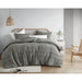 Porter - California King Soft Washed Pleated Duvet Cover Set - Gray - Simple Home Plus