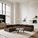 Shaggy - 5 Piece Modular Corner Armless Sectional - Simple Home Plus